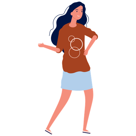 Girl dancing  Illustration