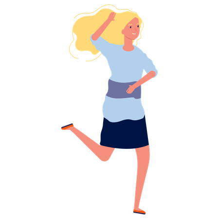 Girl dancing  Illustration