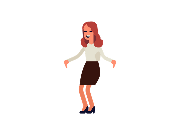 Girl dancing  Illustration