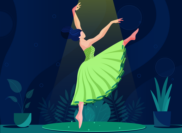 Girl dancing  Illustration