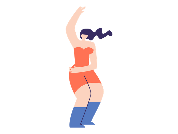 Girl dancing  Illustration