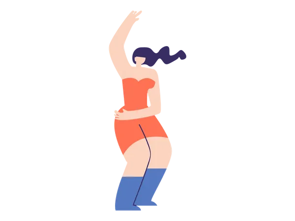 Girl dancing  Illustration