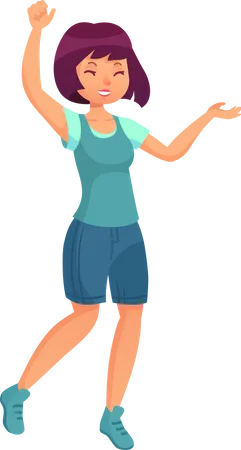 Girl Dancing  Illustration