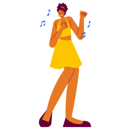 Girl Dancing  Illustration