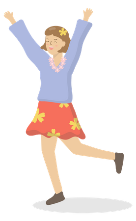 Girl dancing  Illustration