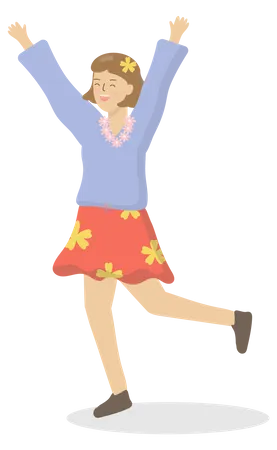 Girl dancing  Illustration