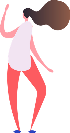 Girl Dancing  Illustration