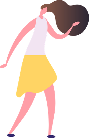 Girl Dancing  Illustration