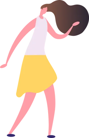 Girl Dancing  Illustration