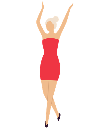 Girl dancing in club  Illustration