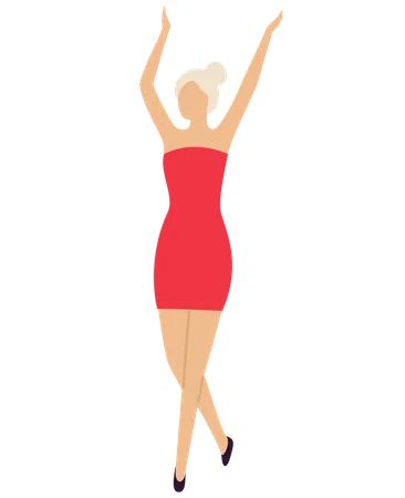 Girl dancing in club  Illustration