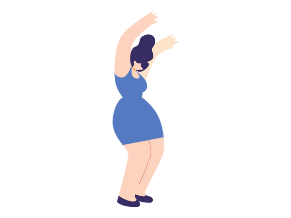 Girl dancing in concert  Illustration