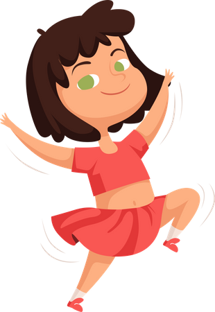 Girl Dancing In Party  Illustration