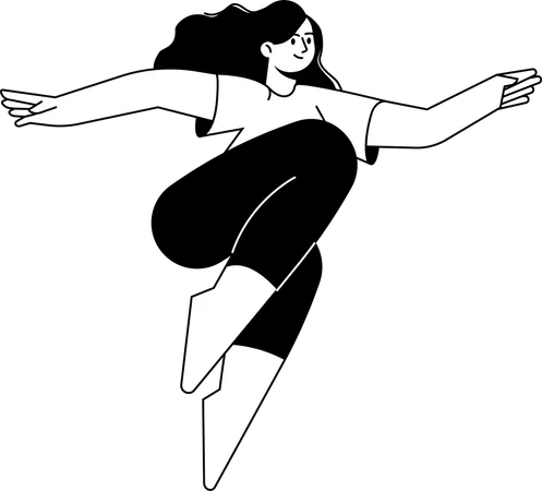 Girl dancing on music  Illustration