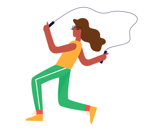 Girl doing aerobics  Illustration