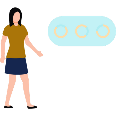Girl doing analysis  Illustration