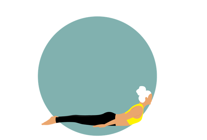 Girl doing asana  Illustration