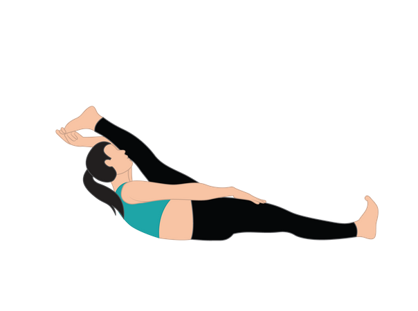 Girl doing asana  Illustration