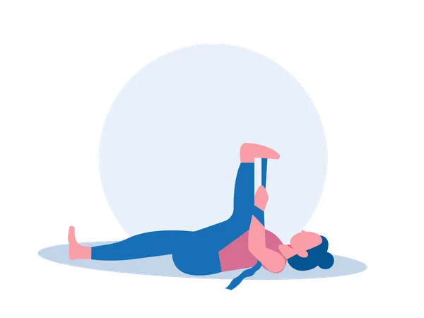 Girl doing asana  Illustration