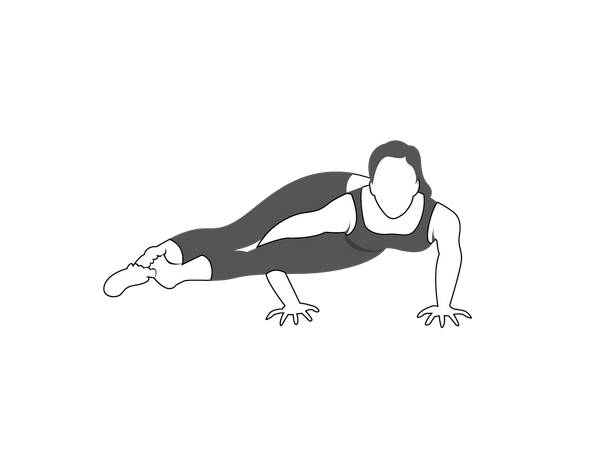 Girl doing Astavakrasana  Illustration