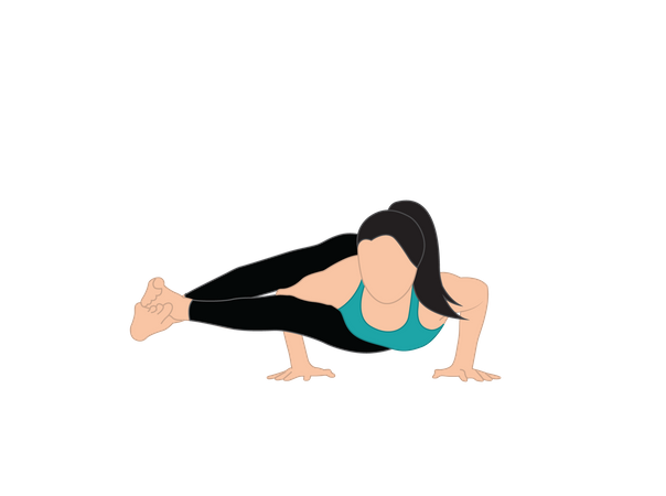 Girl doing Astavakrasana  Illustration