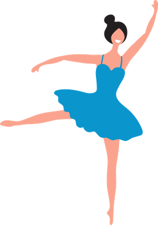 Girl doing ballet dance Illustration