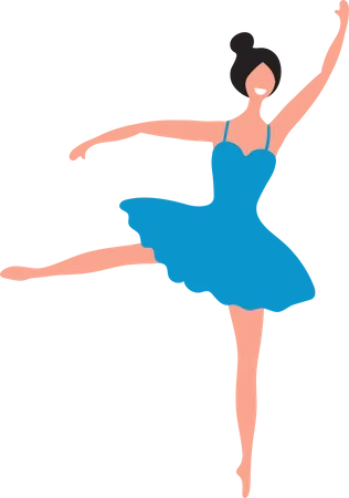Girl doing ballet dance Illustration