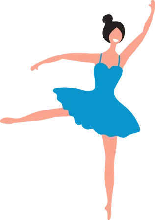 Girl doing ballet dance  Illustration