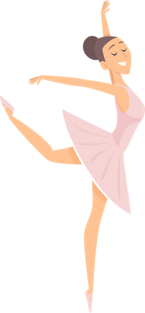 Girl doing ballet dance  Illustration