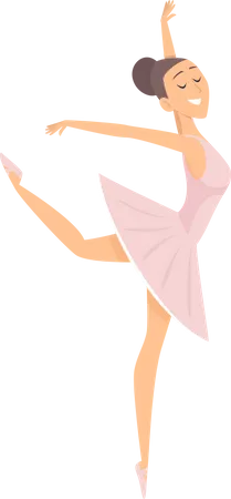 Girl doing ballet dance  Illustration