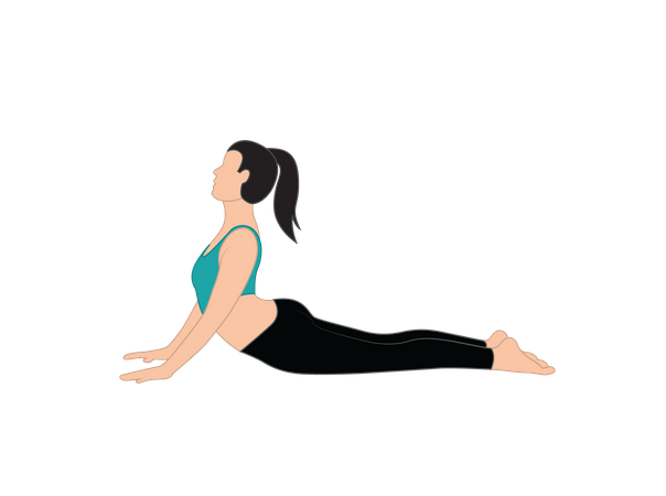 Girl doing Bhujangasana  Illustration