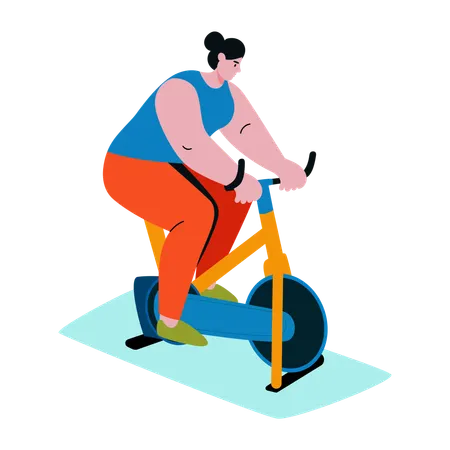 Girl doing bike exercise  Illustration