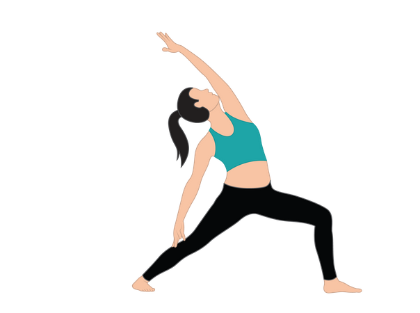 Girl doing body stretching  Illustration