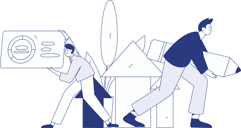 Girl doing business talk  Illustration