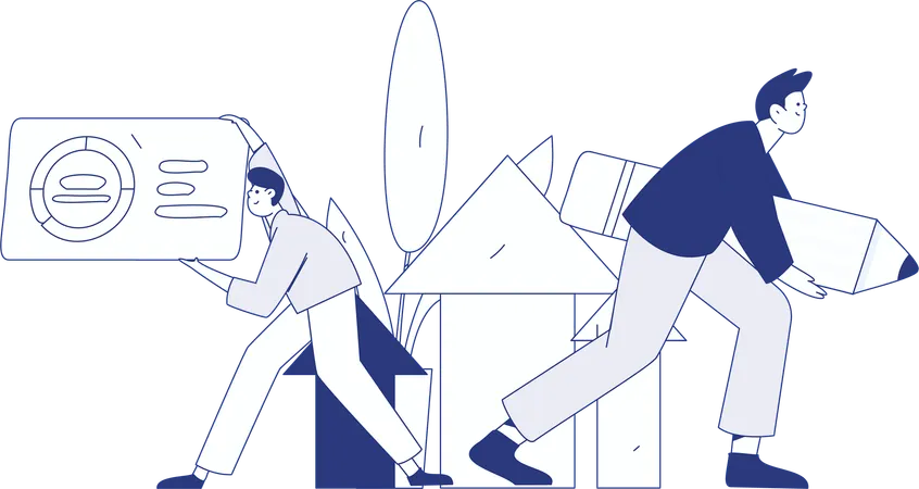 Girl doing business talk  Illustration