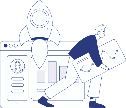 Girl doing business talk  Illustration