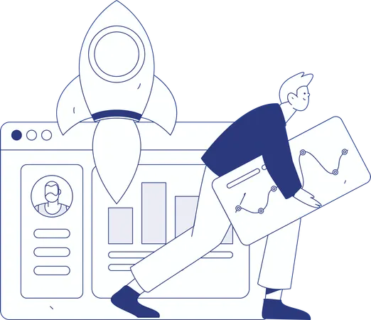 Girl doing business talk  Illustration