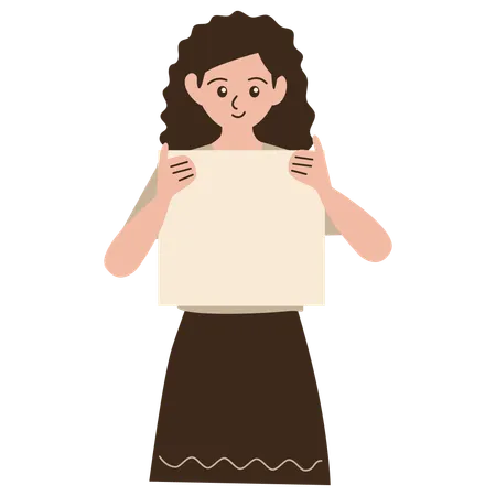 Girl doing communication  Illustration