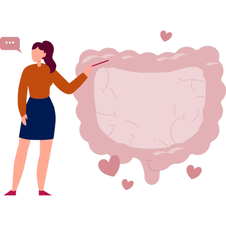 Girl  doing conducting test  Illustration