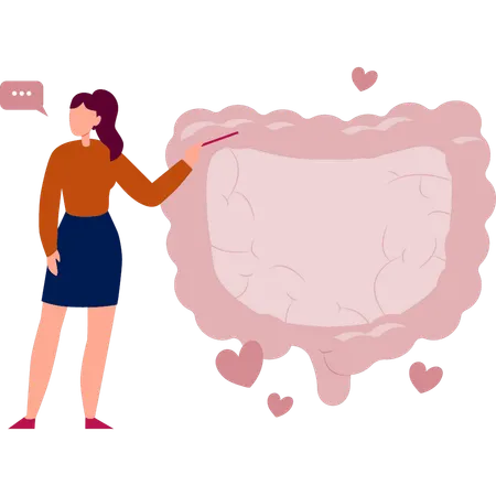 Girl  doing conducting test  Illustration