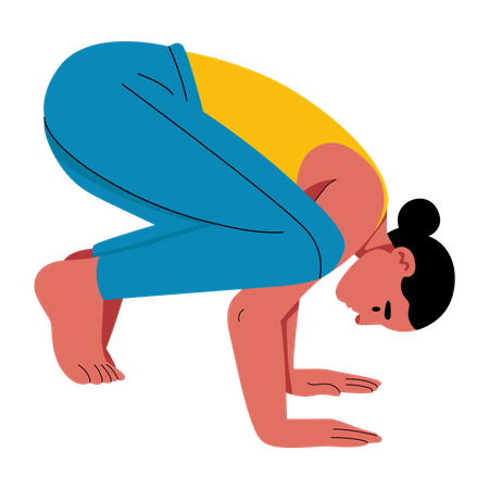 Girl doing cow pose  Illustration