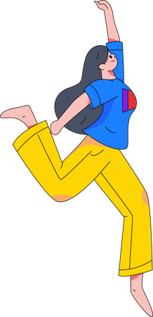 Girl doing dance  Illustration