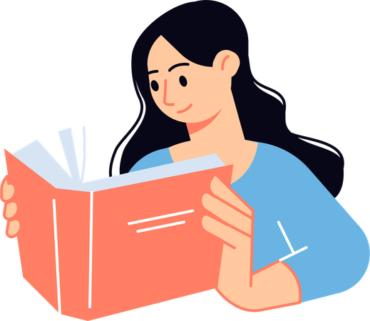 Girl doing exam preparation  Illustration