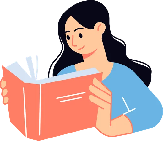 Girl doing exam preparation  Illustration