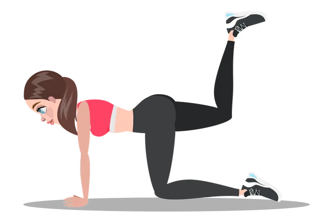 Girl doing exercise Illustration