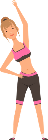 Girl doing exercise  Illustration