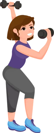 Girl doing Exercise  Illustration