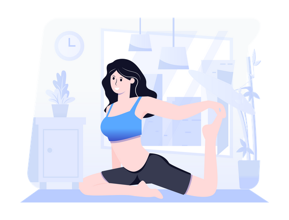 Girl doing exercise  Illustration