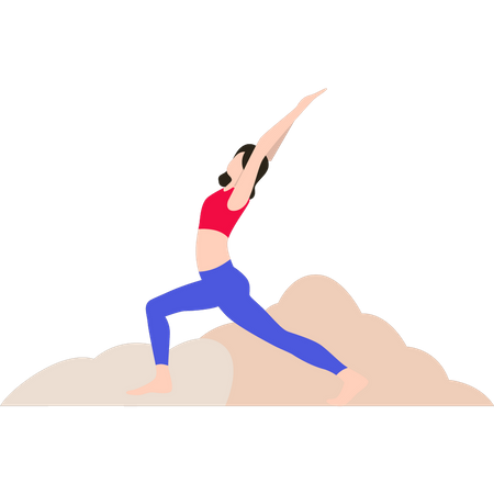 Girl doing exercise  Illustration