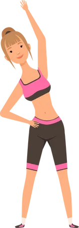 Girl doing exercise  Illustration